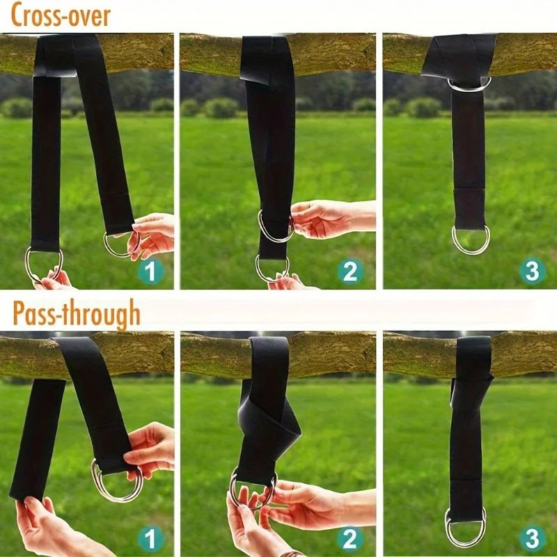 Portable Outdoor Swing Hammock with Safety Belt
