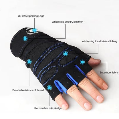 Gym Training Gloves with Grip & Wrist Support