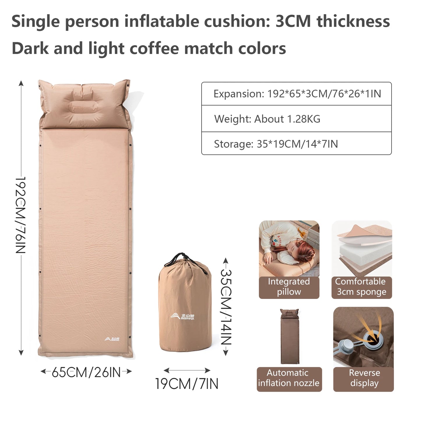 Self-Inflating Sleeping Pad Ultralight Comfort