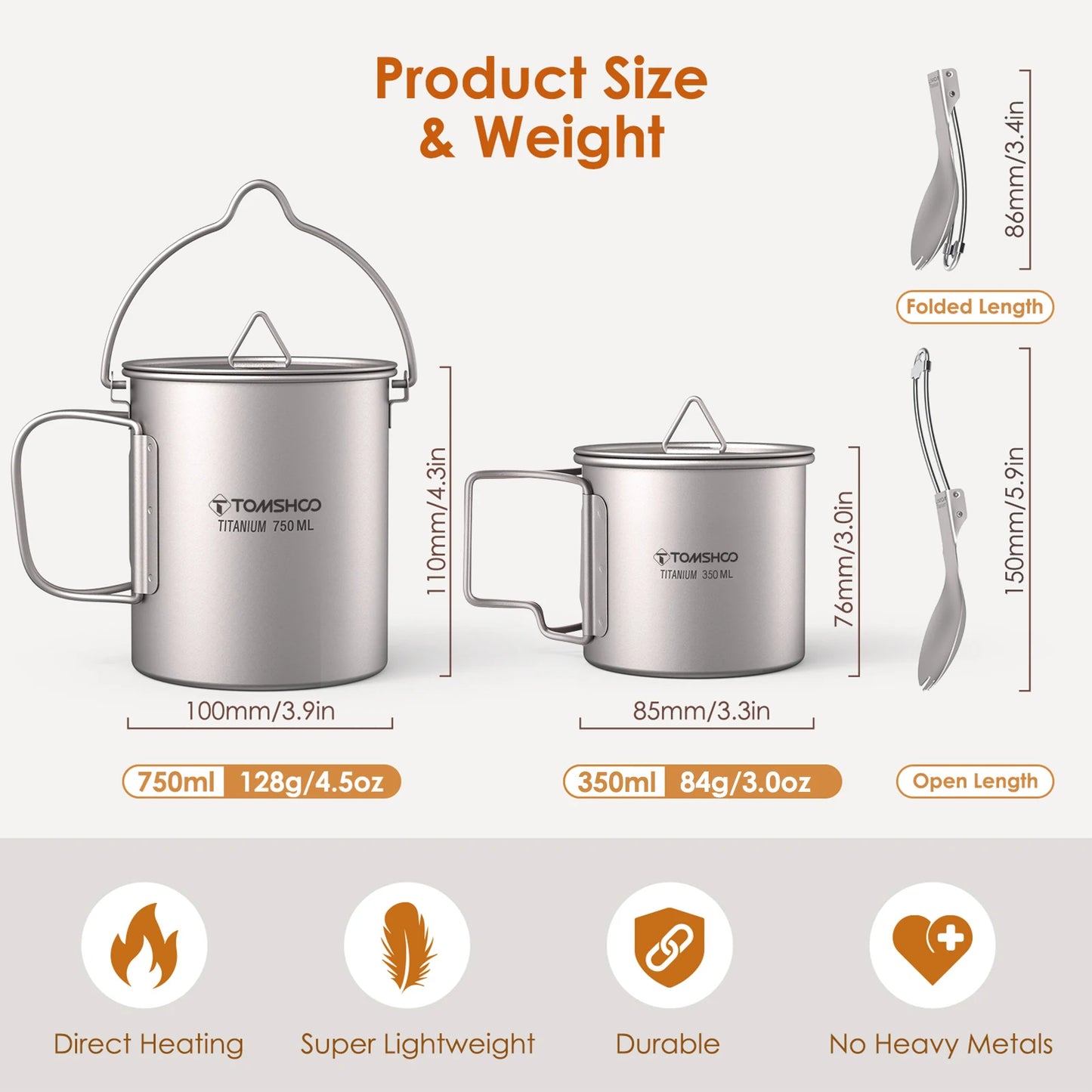 Titanium Camping Cookware Set – Ultralight Backpacking Kit