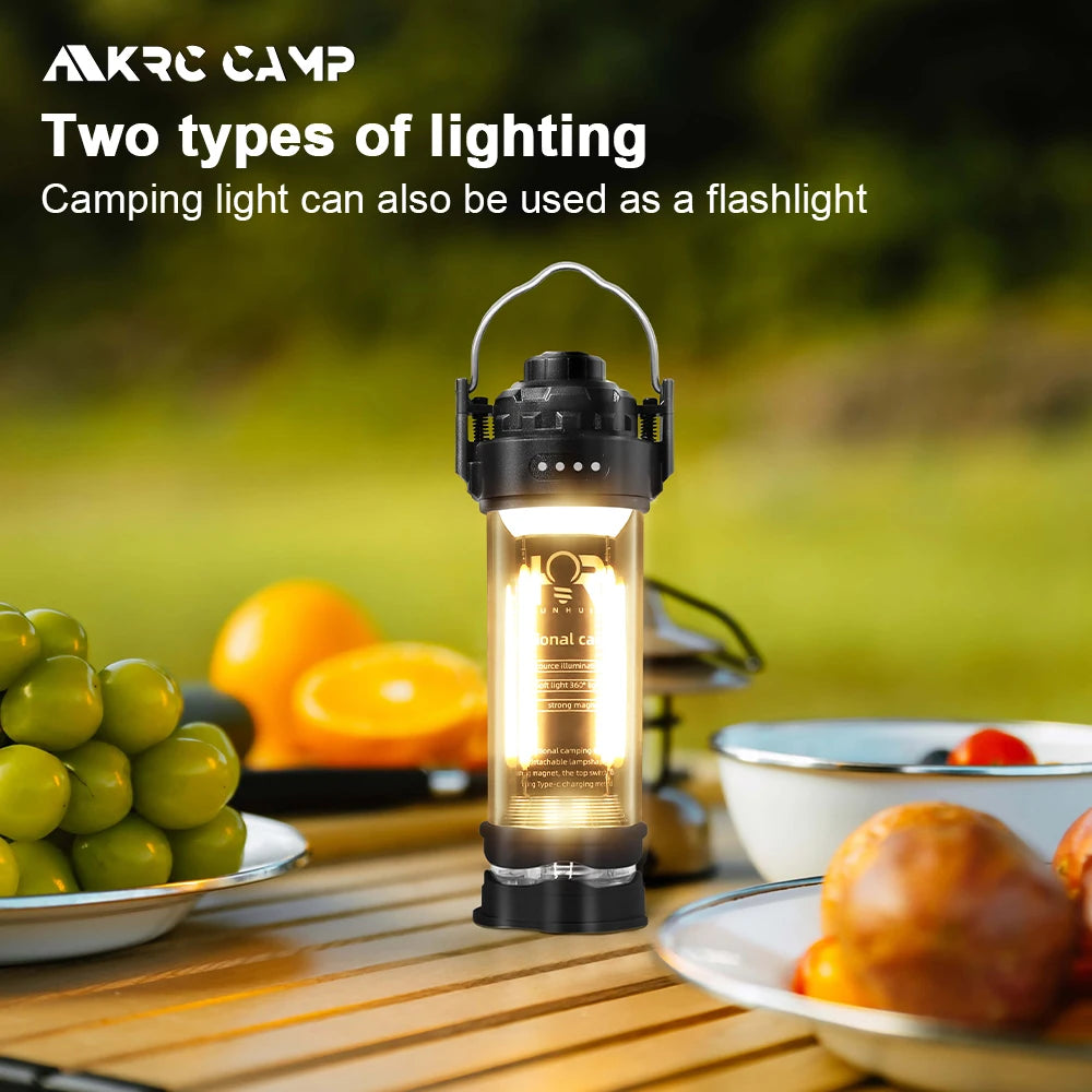 Retro LED Camping Lantern with Stepless Dimming