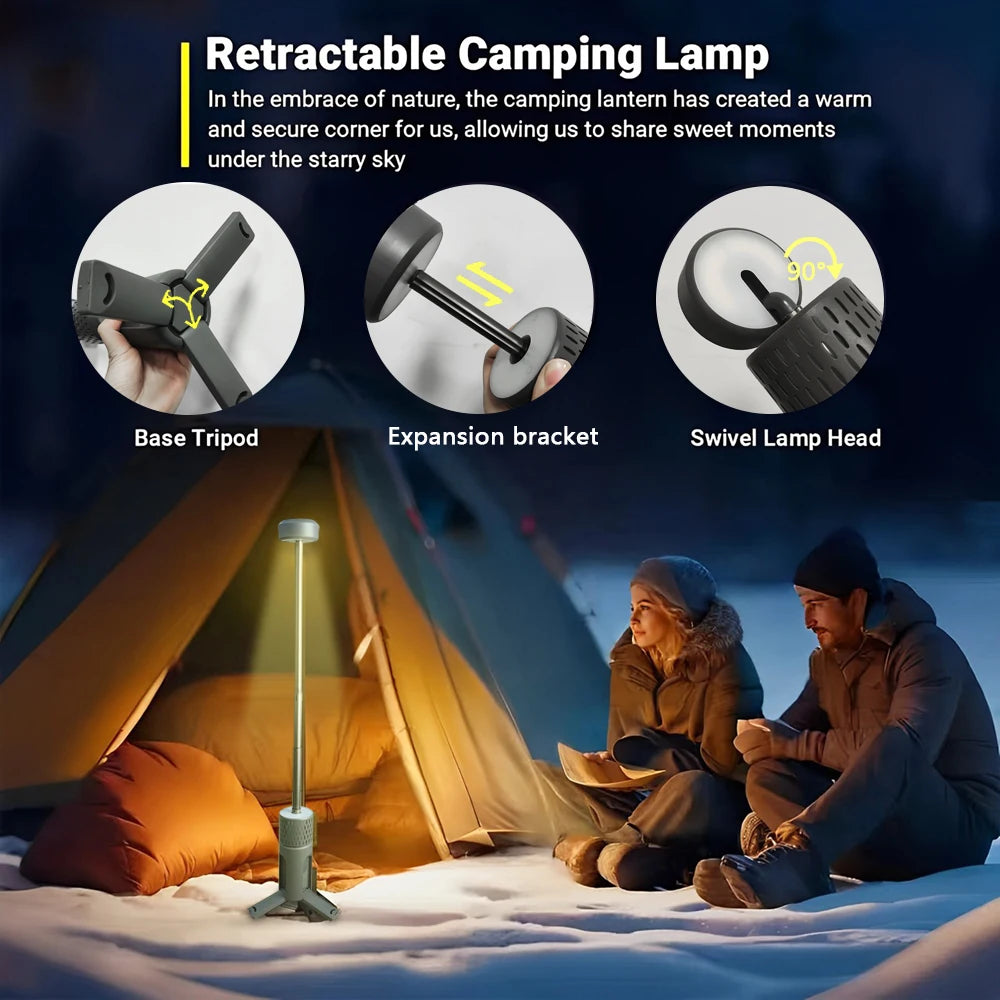 Upgraded Camping LED Flashlight – 800LM Multifunction Light