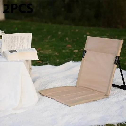 Foldable Camping Chair with Backrest Cushion – Lightweight Comfort