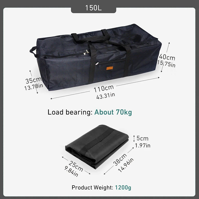 Large Capacity Camping Storage Bag Foldable 100L