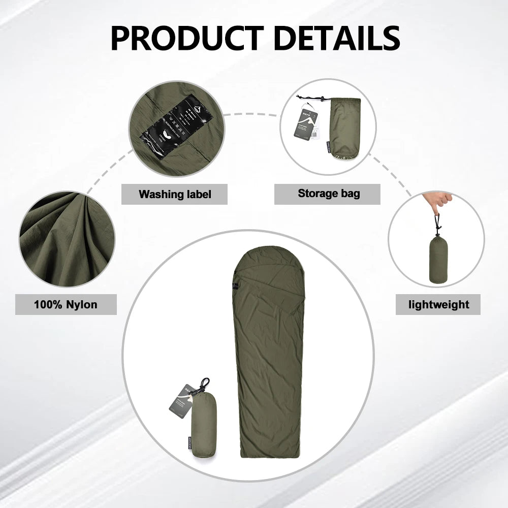 Ultralight Sleeping Bag Liner for Warmth & Clean Sleep
