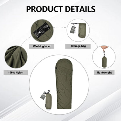 Ultralight Sleeping Bag Liner for Warmth & Clean Sleep