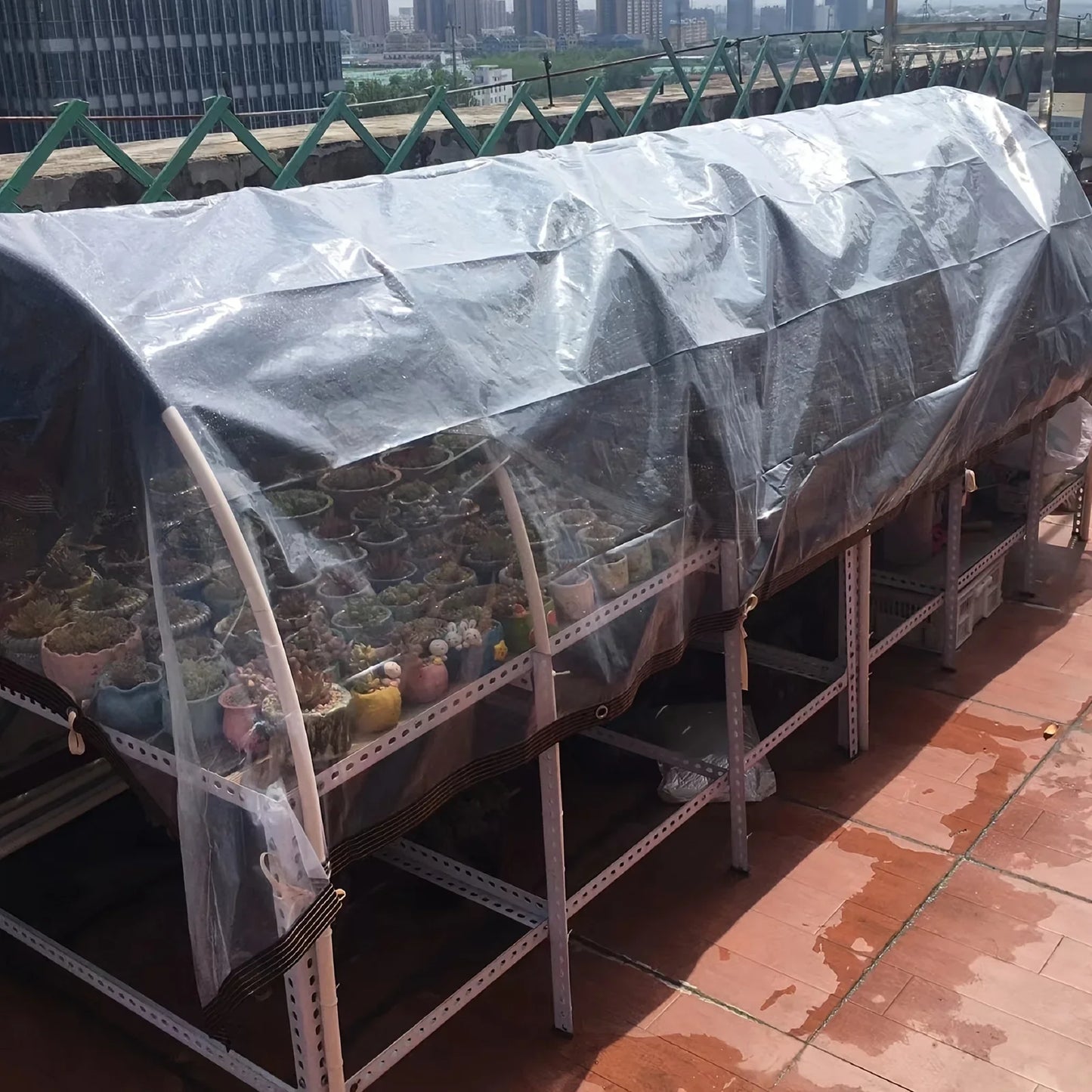 Clear Waterproof Tarp with Grommets for All-Weather Protection