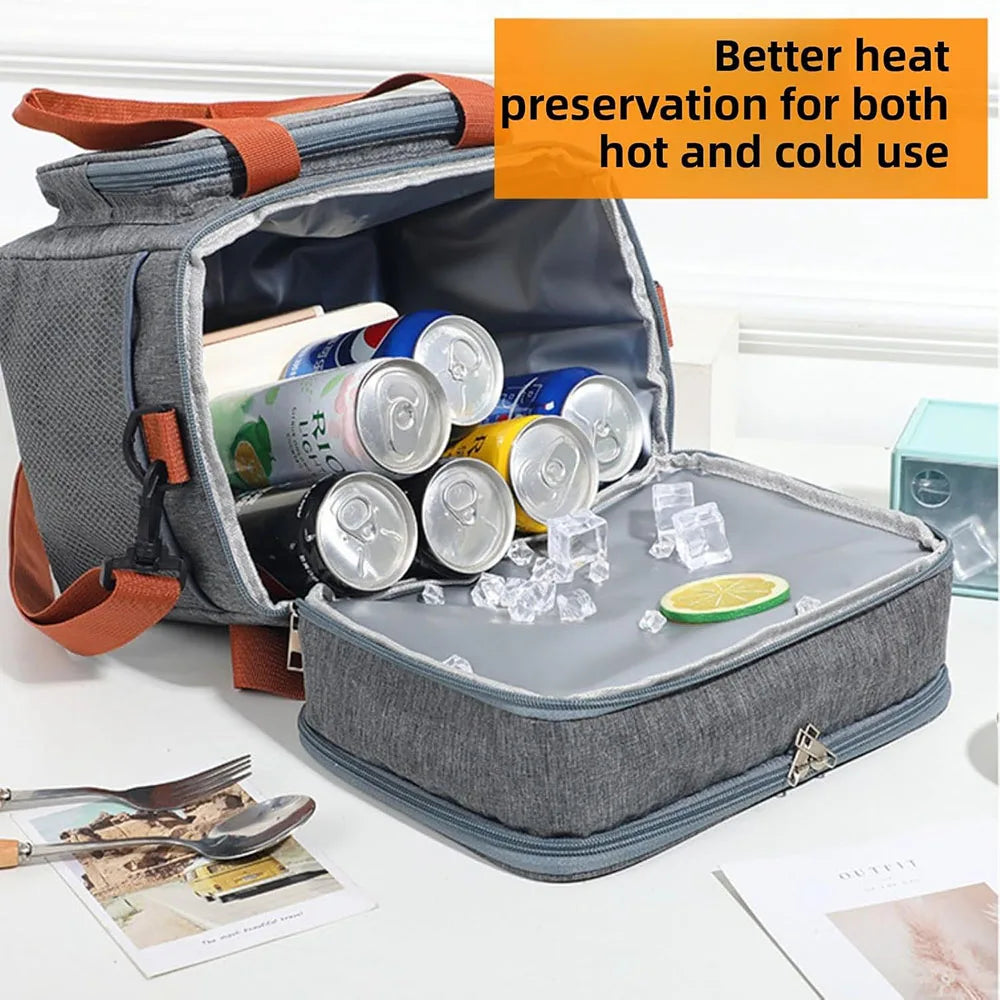 Insulated Collapsible Lunch Box – Leakproof Travel Cooler Bag