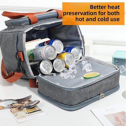Insulated Collapsible Lunch Box – Leakproof Travel Cooler Bag