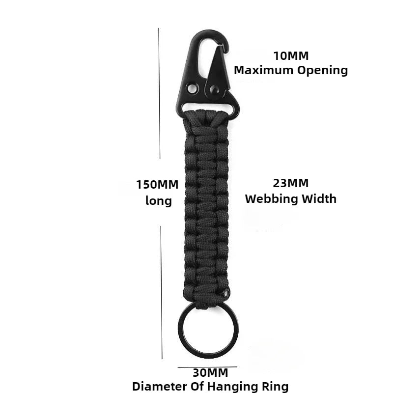 Paracord Survival Keychain Bracelet for Outdoor Emergencies