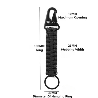 Paracord Survival Keychain Bracelet for Outdoor Emergencies