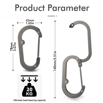 Titanium Alloy Carabiner – Heavy-Duty Backpack Hook