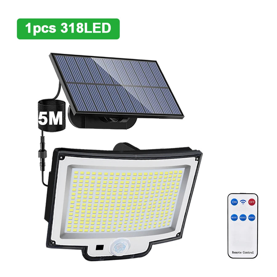 Solar Motion Sensor Security Light for Outdoor Lighting