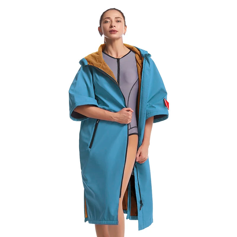 Waterproof Changing Poncho for Swimming & Outdoor Warmth