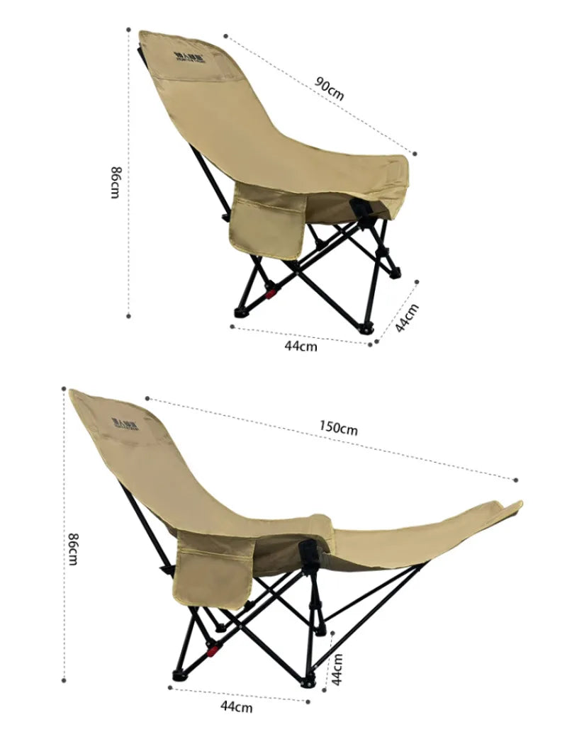 Portable Folding Chair with Recliner & Leg Rest Comfort