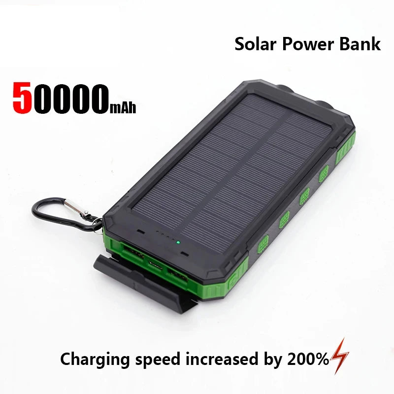 Solar Power Bank 200000mAh Fast Charging Backup