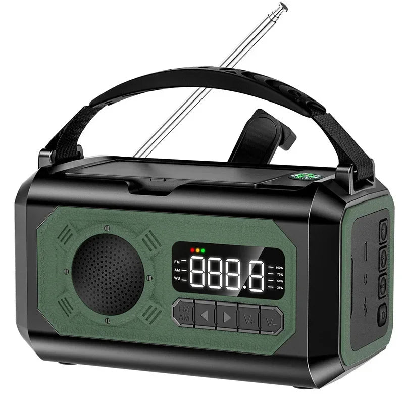 12000mAh Solar Hand Crank Emergency Weather Radio