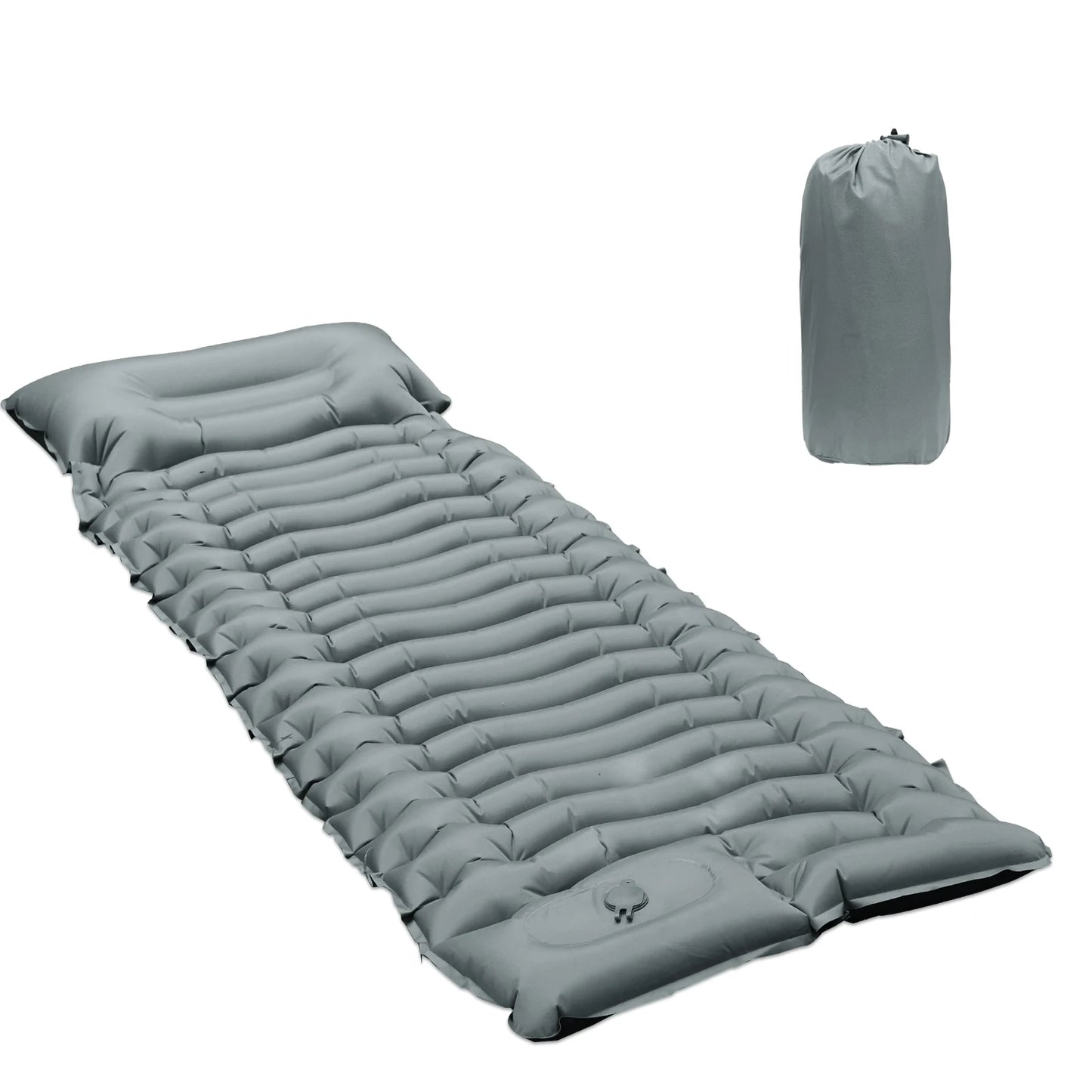 Inflatable Sleeping Pad with Built-In Pump for Comfort
