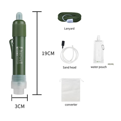 Mini Carbon Survival Water Purifier Filter Straw – Safe Drinking Outdoors