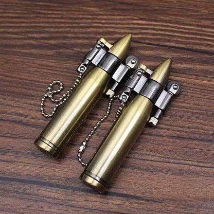 Retro Kerosene Lighter Keychain – Windproof & Durable