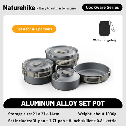 Camping Cookware Kit for Compact Outdoor Cooking