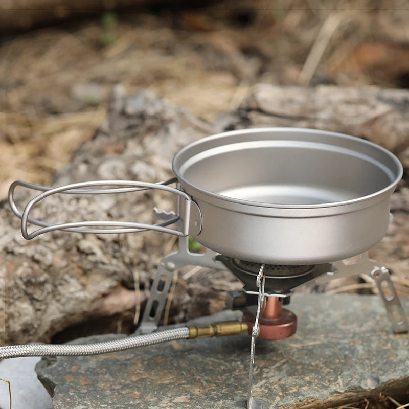 Titanium Camping Cookware Set for Ultralight Outdoor Cooking