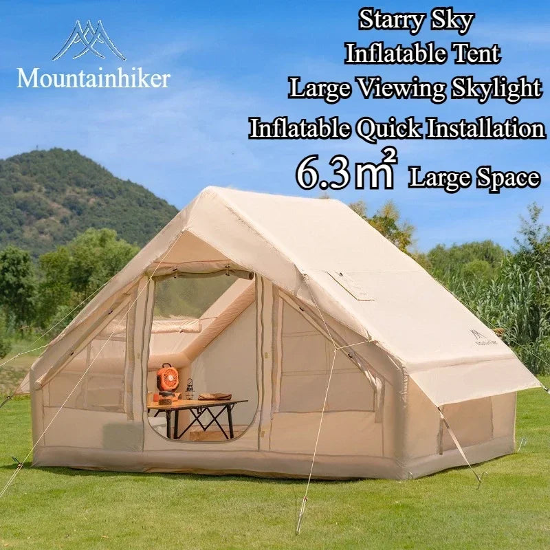 Inflatable Camping Tent 3-4 Person Quick Setup UV Protection