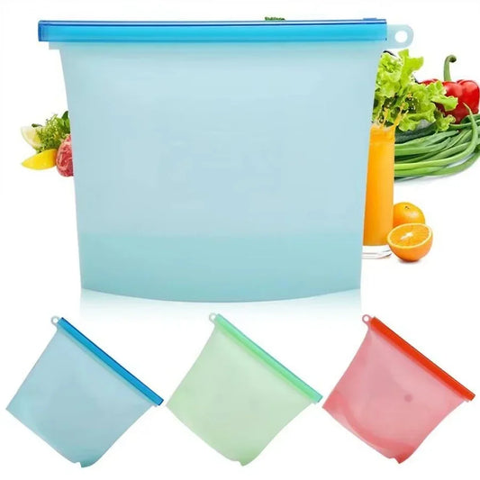Silicone Food Storage Bag – Reusable Leakproof 1000ml