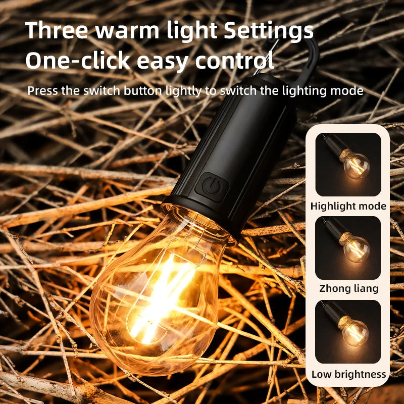 Rechargeable Solar LED Camping Lamp Waterproof & Portable