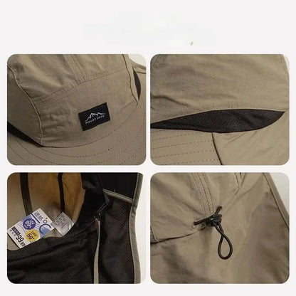 Waterproof Sun Hat with Neck Flap for UV Protection