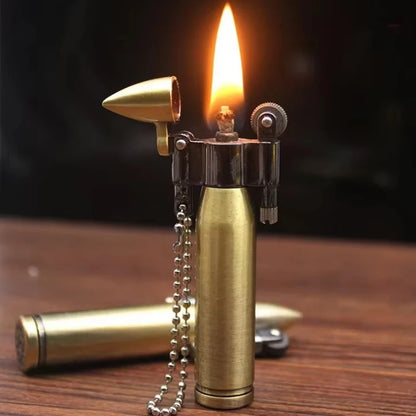 Retro Kerosene Lighter Keychain – Windproof & Durable