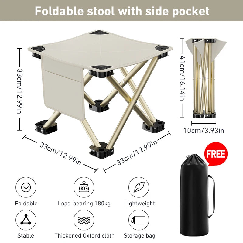 Outdoor Folding Stool – Ultralight Portable Camping Seat