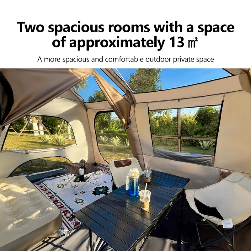 Large Camping Tent 3-8 Person Quick Setup Family Shelter