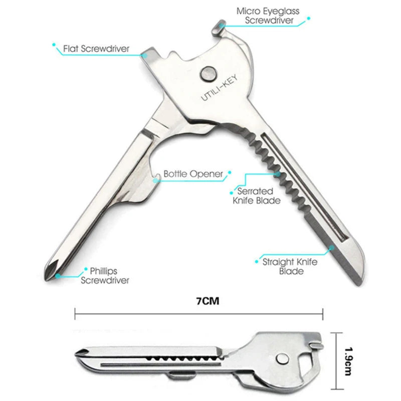 6-in-1 Mini Multi-Tool – Portable Stainless Steel Kit