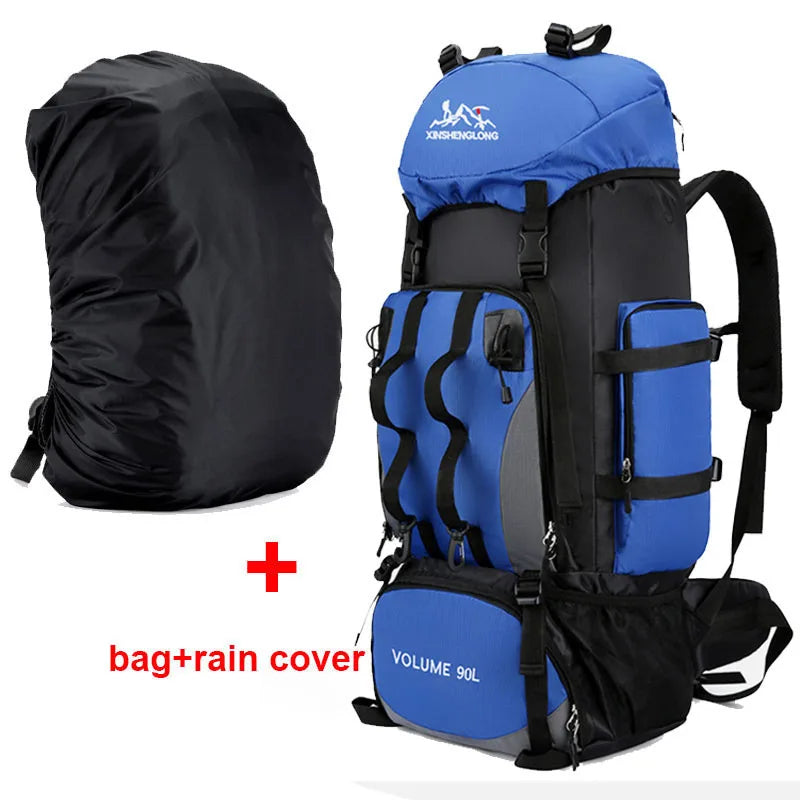 90L Hiking Backpack Waterproof Large Capacity Trekking