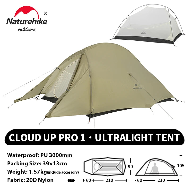 Ultralight Camping Tent Waterproof 2 Person Hiking Shelter