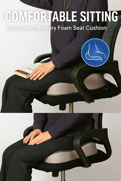 Memory Foam Seat Cushion for Ergonomic Comfort