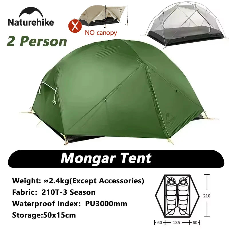 Ultralight Backpacking Tent 2 Person Waterproof Hiking