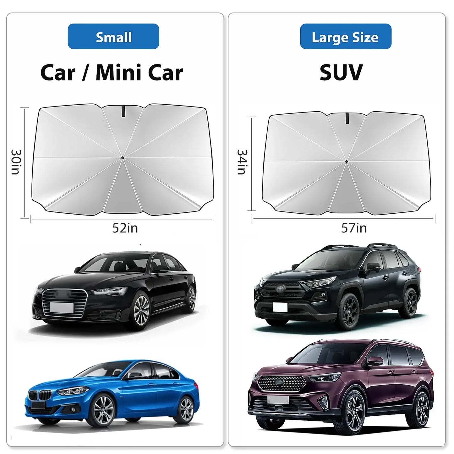 Foldable Car Windshield Sunshade – UV & Heat Block