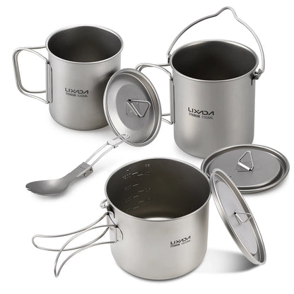 Titanium Camping Cup Pot Ultralight for Hiking & Backpacking