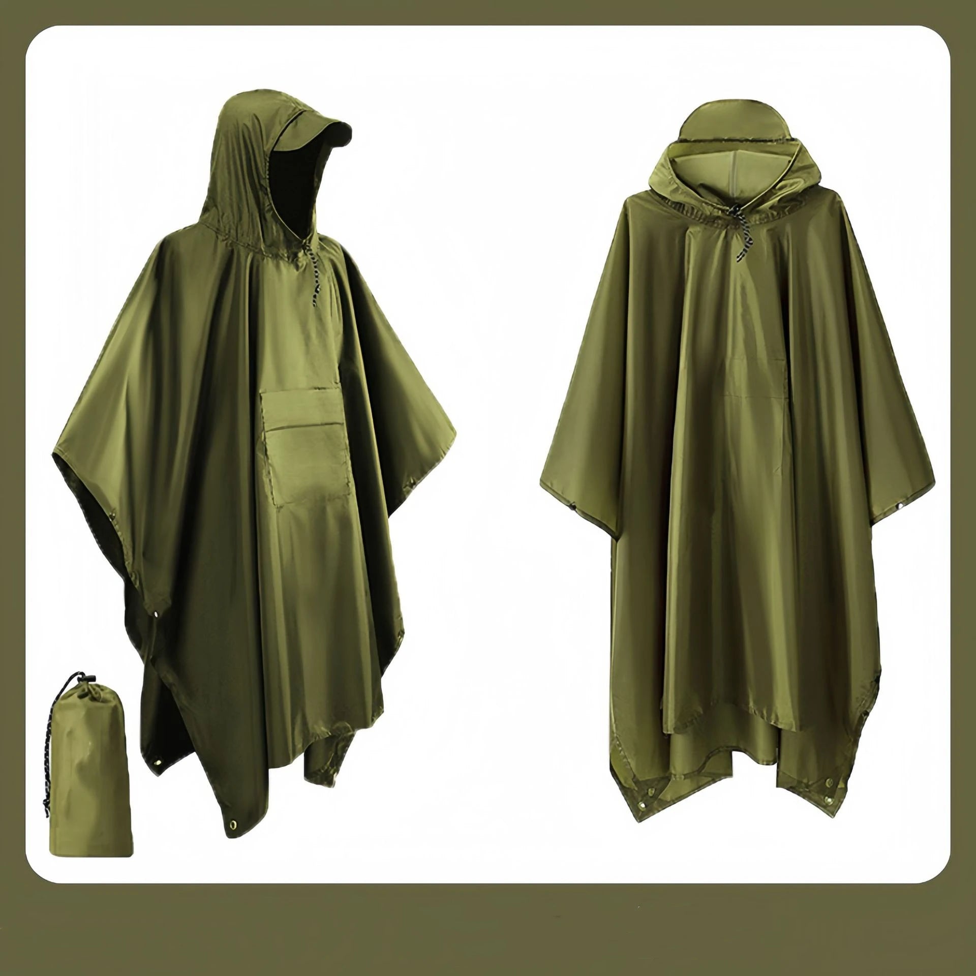 packable rain poncho - KentDO