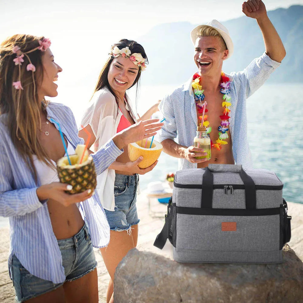 Insulated Cooler Bag 35L Keeps Food Cold for Camping