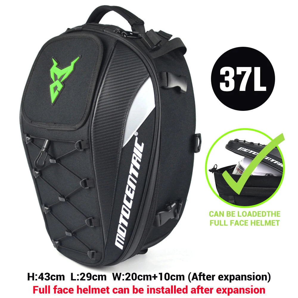 Waterproof Motorcycle Tail Bag with Helmet Storage