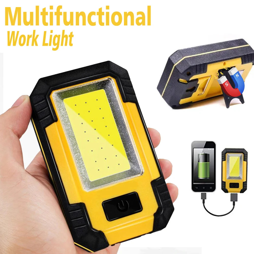 Rechargeable COB Work Light Magnetic Bright Lamp