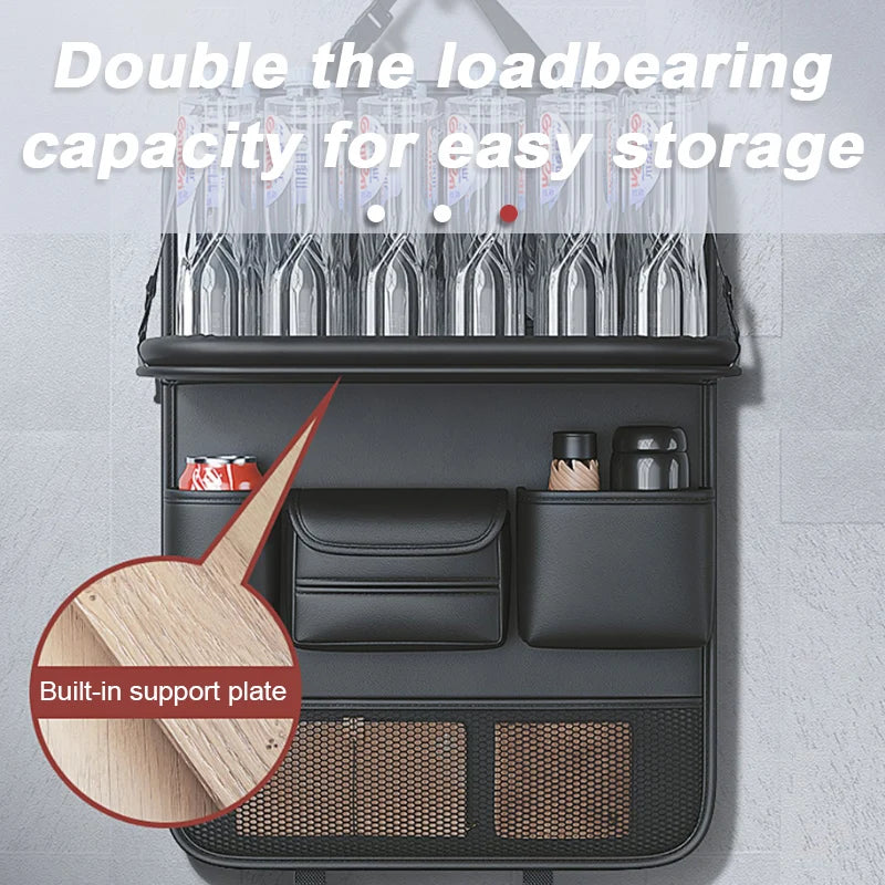Car Seat Back Organizer with Tray – Waterproof Storage