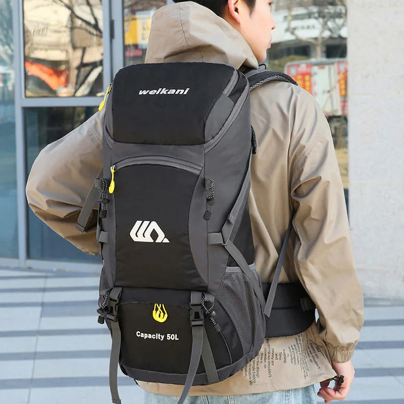 50L Hiking Backpack Waterproof Large Capacity Travel