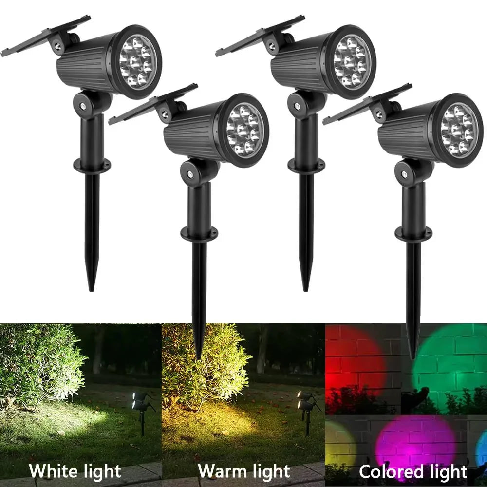 Solar LED Spotlight for Garden Bright Waterproof Lighting