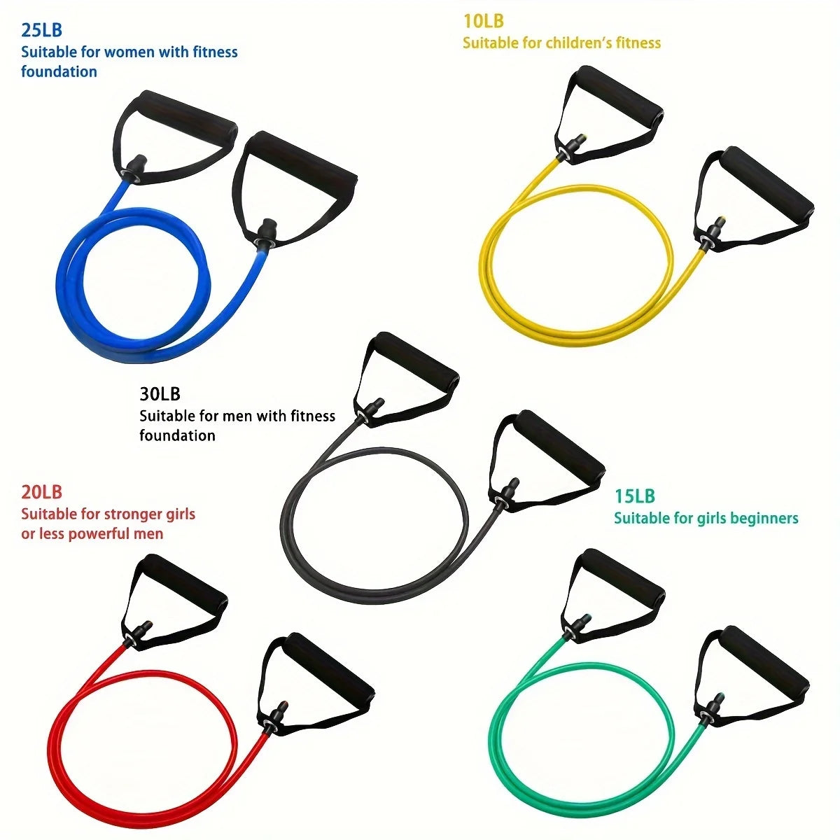 Resistance Bands with Handles for Full Body Strength