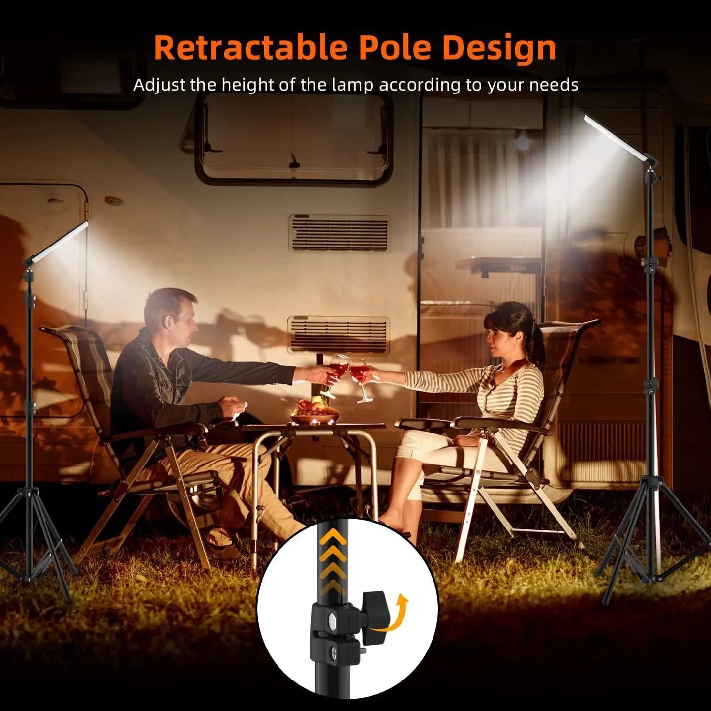 1680 Lumen Portable LED Camping Light with Adjustable Tripod