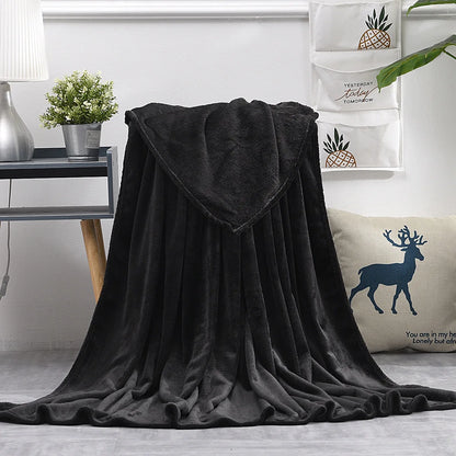 Coral Fleece Blanket – Soft Warm Throw for Travel & Picnic